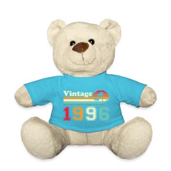 1996 Vintage Retro Geburtstagsgeschenk - Teddy - Atollblau - Vorne