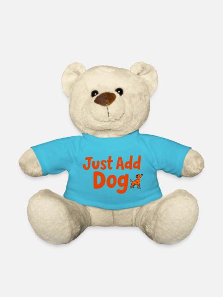 Just Add Dog Print - Teddy Bear - atoll blue