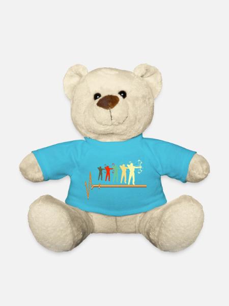 Bogenjagd-Herzschlag-Retro-Bogenschützen-Silhouette - Teddy - Atollblau