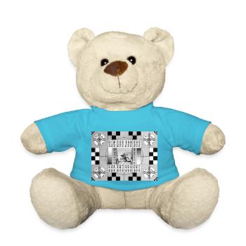 pattern retro TV - Teddy Bear - atoll blue - Front