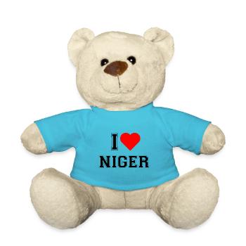 I love Niger - Teddy Bear - atoll blue - Front