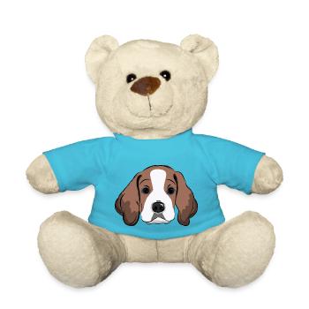 Beagle Welpe, Hundeliebhaber, Geschenkidee - Teddy - Atollblau - Vorne
