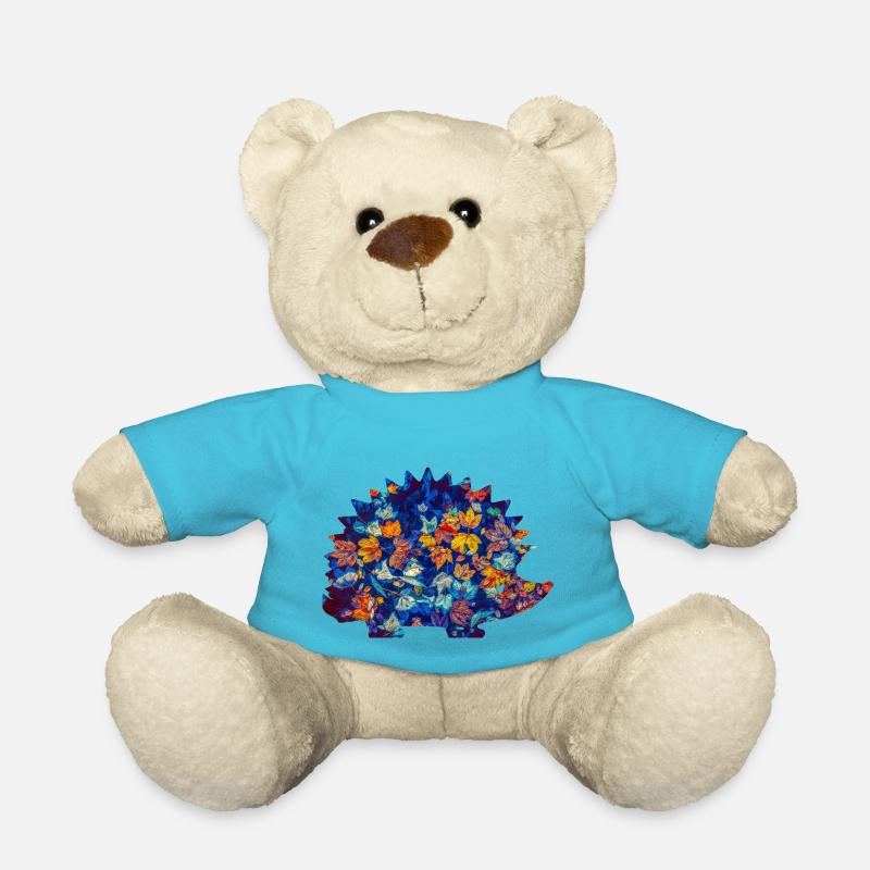 igel herbstblätter - Teddy - Atollblau