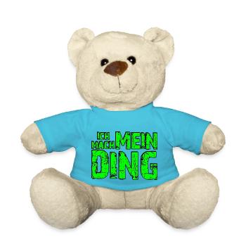 Ich mach mein Ding - grün - Teddy - Atollblau - Vorne