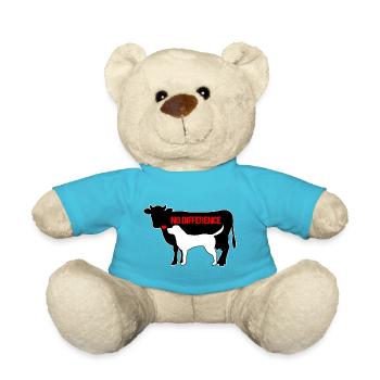 No Difference Dog Cow Animals Vegan Animal Welfare - Teddy Bear - atoll blue - Front