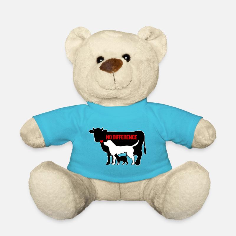 Animaux vache chien chat AUCUN DIFFÉRENCE cadeau végétalien - Nounours - bleu outremer