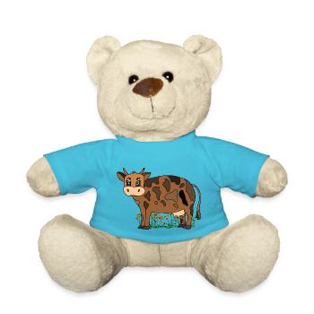 Cow - Teddy Bear - atoll blue - Front