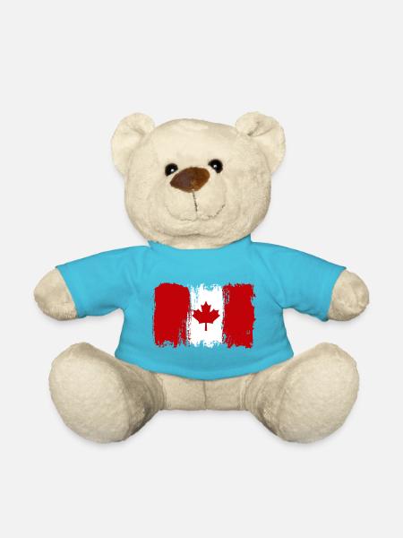 Éclaboussure d’encre de feuille d’érable - Nounours - bleu outremer