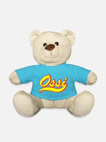 Ossi - Cooler und Modischer Retro Schriftzug - Teddy - Atollblau