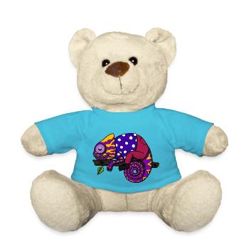 Chamäleon entspannt chillen - Teddy - Atollblau - Vorne