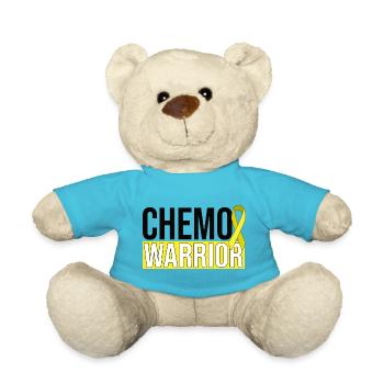 Chemo Warrior - Gelbe Schleife - Teddy - Atollblau - Vorne