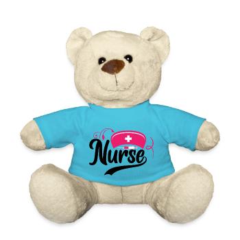 Nurse-Doctor-Medical-Nursing-Hospital-Rn-Retro - Teddy Bear - atoll blue - Front