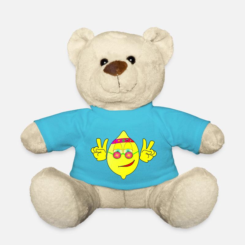 Flower Zitrone - Teddy - Atollblau