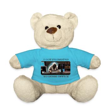 promoted to home office - Teddy Bear - atoll blue - Front