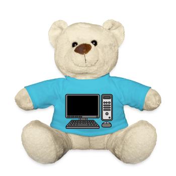 Computer Tastatur Maus Bildschirm - Teddy - Atollblau - Vorne