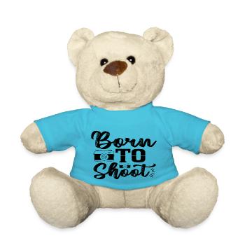 Born to Shoot - Teddy Bear - atoll blue - Front