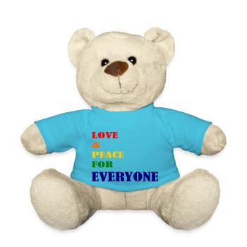 Love and Peace - Teddy - Atollblau - Vorne