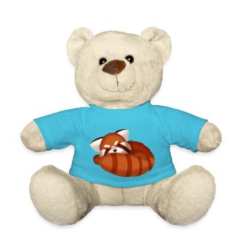 Roter Panda, schlafend - Teddy - Atollblau - Vorne