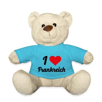 I Love Frankreich - Teddy - Atollblau - Vorne