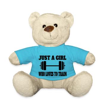 Fitness Muskel Frau Training Mädchen Bodybuilderin - Teddy - Atollblau - Vorne