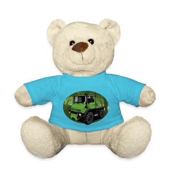 Unimog // Universal Motor Vehicle // Illustration - Teddy Bear - atoll blue - Front