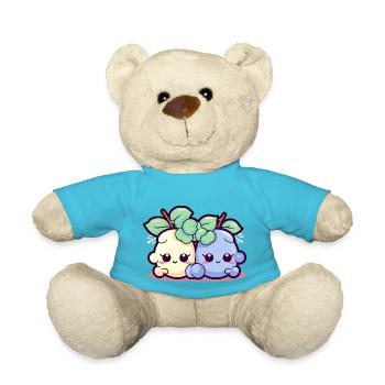 Mak et bok les raisins kawaii - Nounours - bleu outremer - Devant