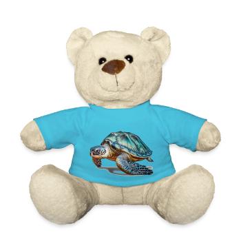 Les tortues marines sont des animaux majestueux - Nounours - bleu outremer - Devant