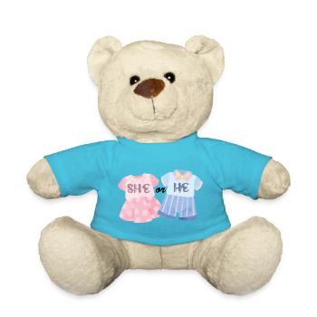 Sie oder Er - Teddy - Atollblau - Vorne
