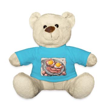 Egg and bacon - Teddy Bear - atoll blue - Front
