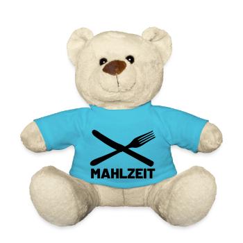 Mahlzeit Messer und Gabel - Teddy - Atollblau - Vorne