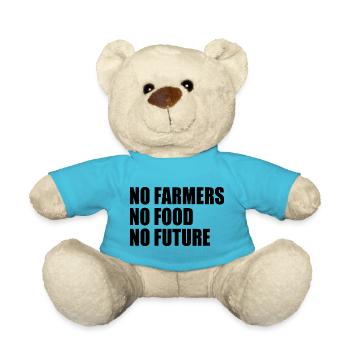 no farmers no food no future - Teddy Bear - atoll blue - Front