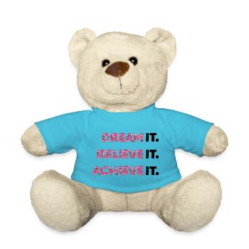 Floral Dreams: Believe & Achieve - Teddy Bear - atoll blue - Front