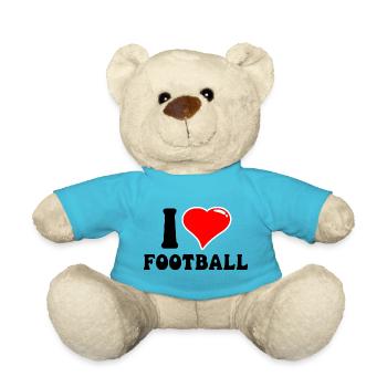 I love Football I ❤️ Football – American Football - Teddy Bear - atoll blue - Front
