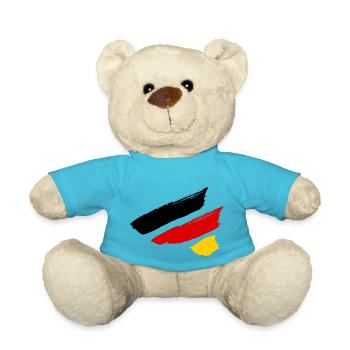 Germany Flag Stripe - Teddy Bear - atoll blue - Front