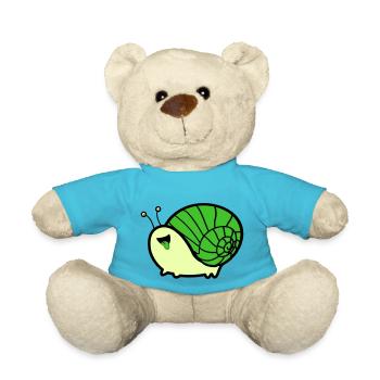 Bande dessinée d’escargot - Nounours - bleu outremer - Devant
