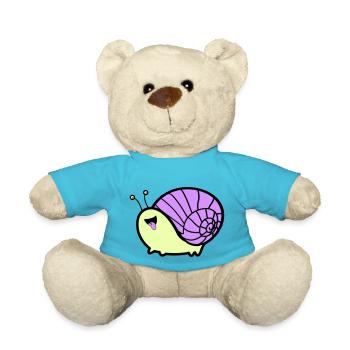 Bande dessinée d’escargot - Nounours - bleu outremer - Devant