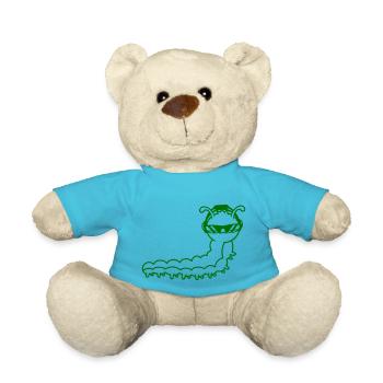 Cool Mignon DJ Caterpillar Lunettes de soleil Fête Club Musique - Nounours - bleu outremer - Devant