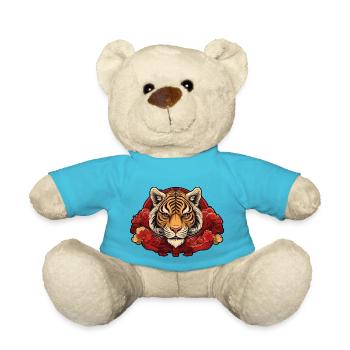Tiger with Background - Teddy - Atollblau - Vorne