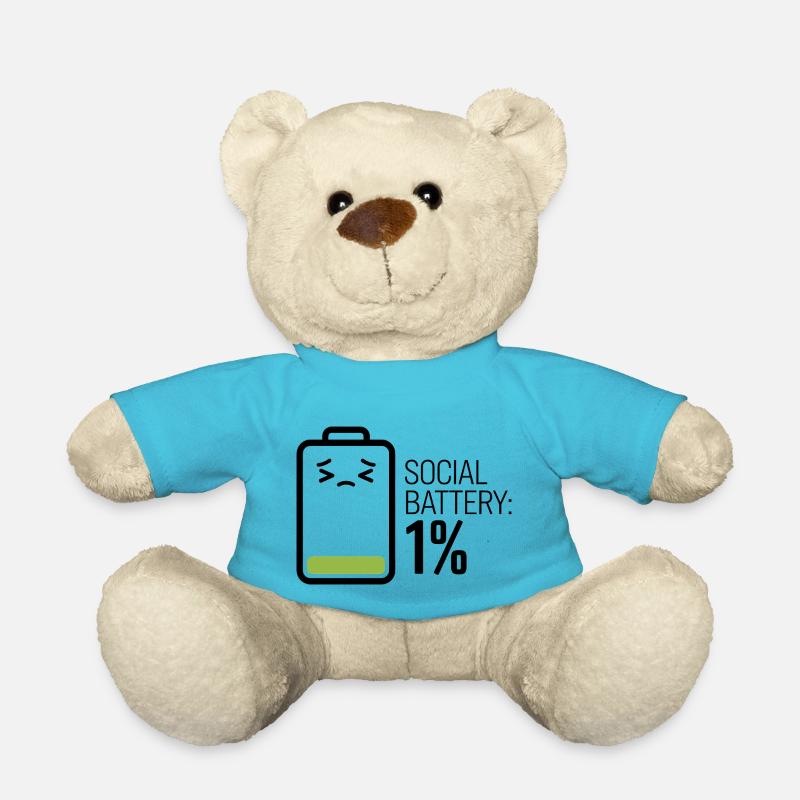 Soziale Batterie: 1% - Teddy - Atollblau
