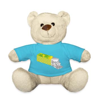 Kaugummi-Packung – Frisch, bunt und voller Energie - Teddy - Atollblau - Vorne