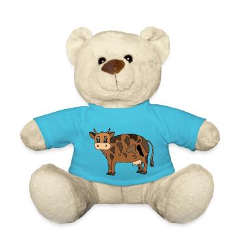 Cow - Teddy Bear - atoll blue - Front