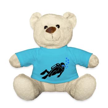 Taucher Silhouette Tauchen - Teddy - Atollblau - Vorne