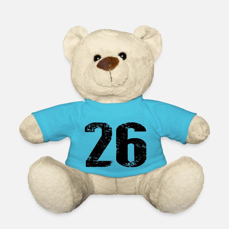 26 Number Jersey - Teddy Bear - atoll blue