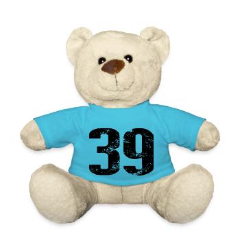 39 Number Leotard - Teddy Bear - atoll blue - Front