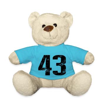 43 Number Jersey - Teddy Bear - atoll blue - Front