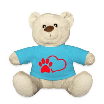 Pfotenherz Silhouette - Teddy - Atollblau - Vorne