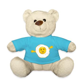Cartoon_smiling_fried_egg - Teddy - Atollblau - Vorne