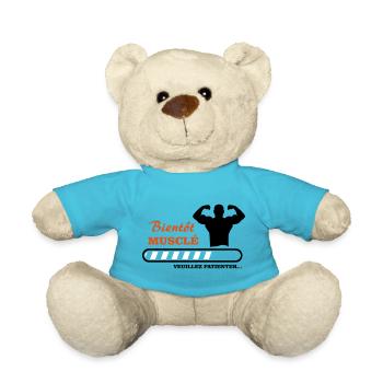 Bientôt musclé  - Nounours - bleu outremer - Devant