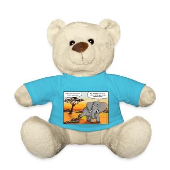 Elefant und Schlange - Teddy - Atollblau - Vorne