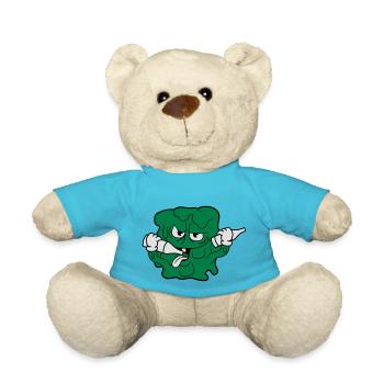 alcohol beer booze drink thirst bottle drunk - Teddy Bear - atoll blue - Front